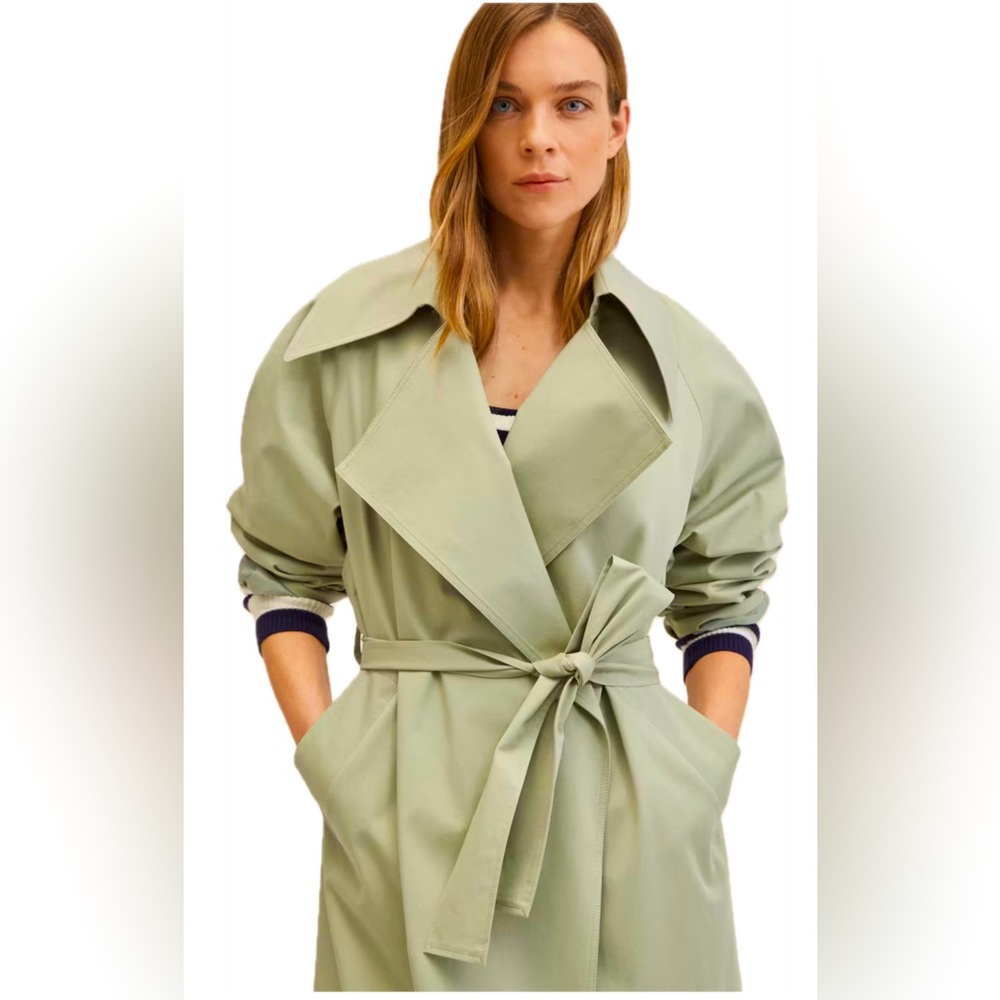 Oversized Mango Trench Coat